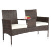 Brown Gradient Rattan Lover Chair