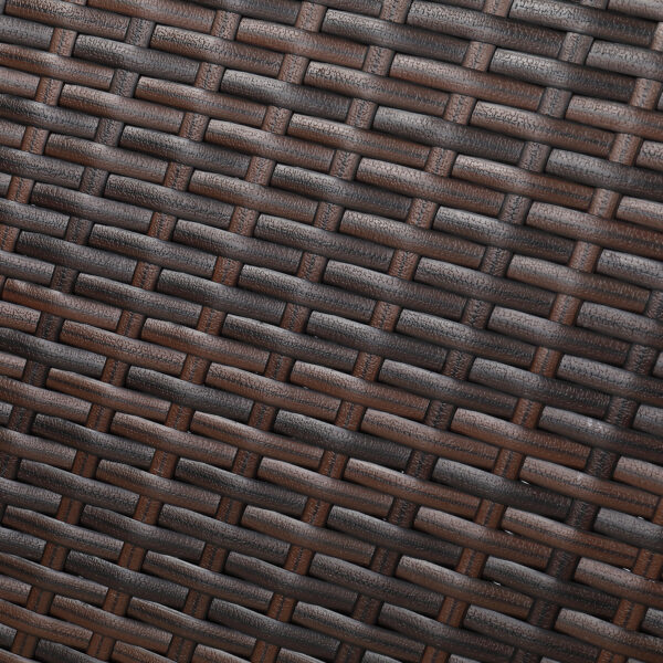Brown Gradient Rattan Lover Chair