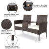 Brown Gradient Rattan Lover Chair