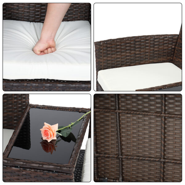 Brown Gradient Rattan Lover Chair