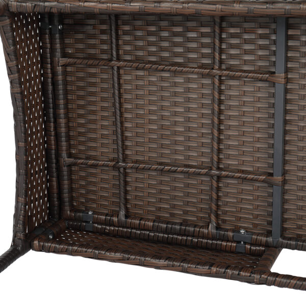 Brown Gradient Rattan Lover Chair