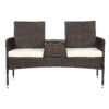 Brown Gradient Rattan Lover Chair