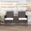 Brown Gradient Rattan Lover Chair