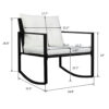 Rattan Chair Three-Piece Set Black