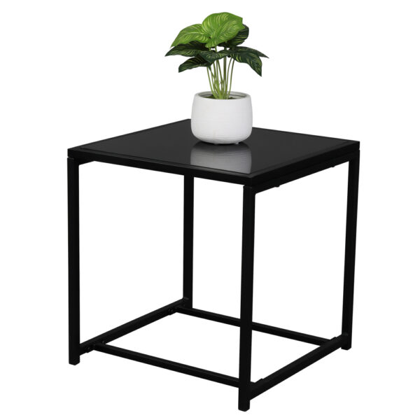 Rattan Chair Three-Piece Set Black