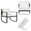 Rattan Chair Three-Piece Set Black