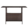 Modern Stylish Rattan Patio Furniture Bar Tables Brown Gradient