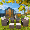 Rattan Set Brown Gradient