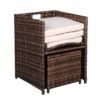 Rattan Set Brown Gradient