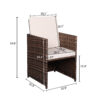 Rattan Set Brown Gradient