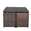Rattan Set Brown Gradient