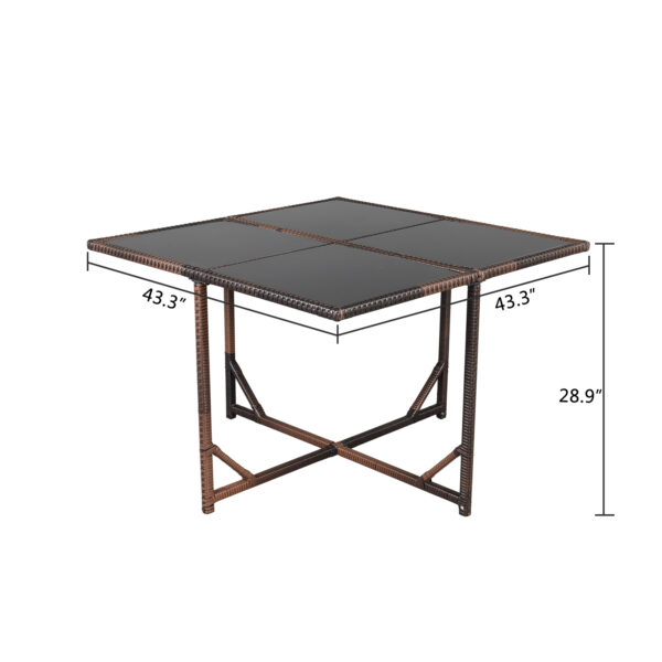 Rattan Set Brown Gradient