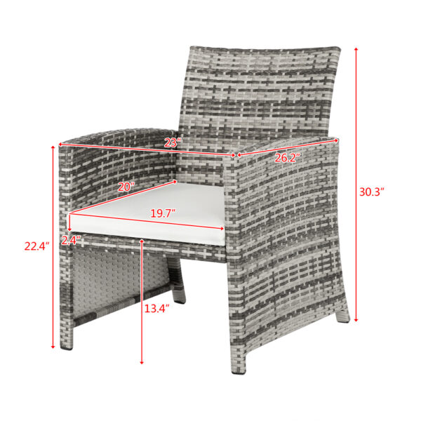 Rattan Sofa Gray Gradient