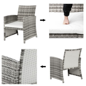 Rattan Sofa Gray Gradient