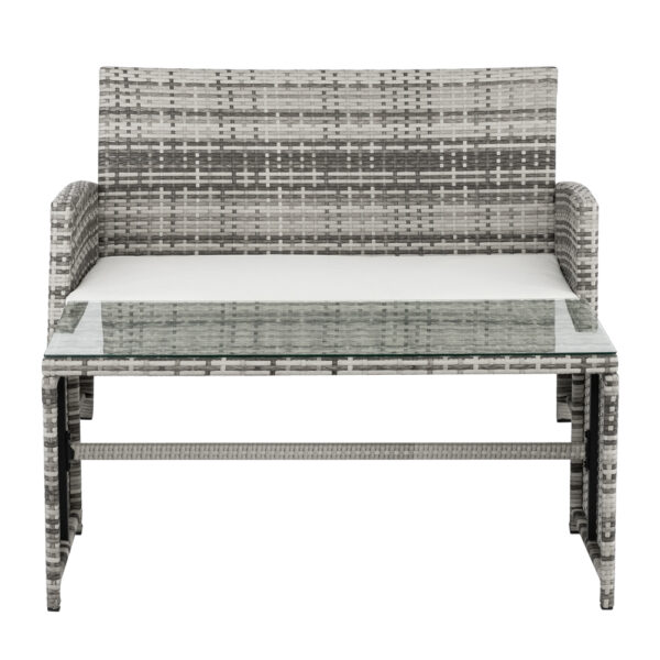 Rattan Sofa Gray Gradient