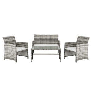 Rattan Sofa Gray Gradient